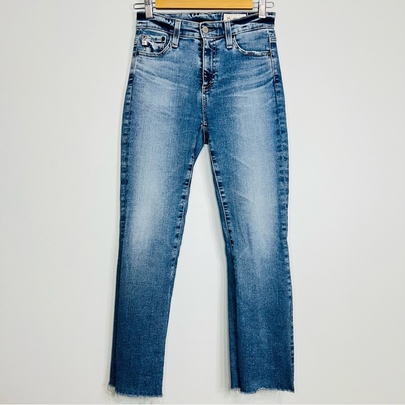 AG Women's Blue Farrah bootcut crop Jeans blue size 25 - Picture 2 of 9